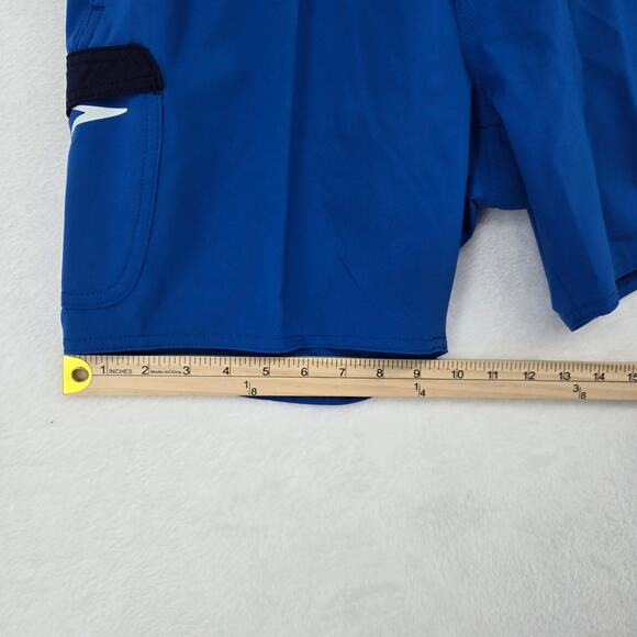 Speedo Mens Swim Trunks Blue Size Small Marina Flex Volley 17" Pocket NWT - Picture 11 of 12